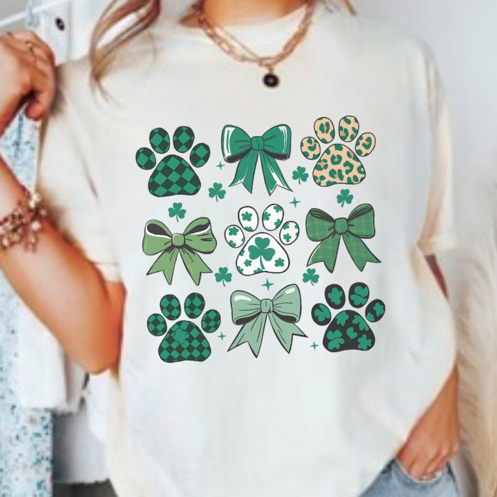 NEW Comfort Colors St Patricks Day Dog Shirt Graphic Tee, Oversized Shirt Dogs